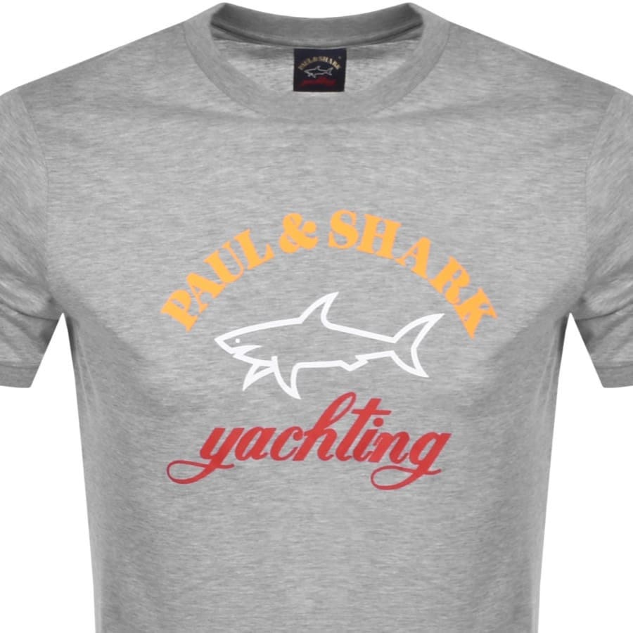 Image number 2 for Paul And Shark Logo T Shirt Grey