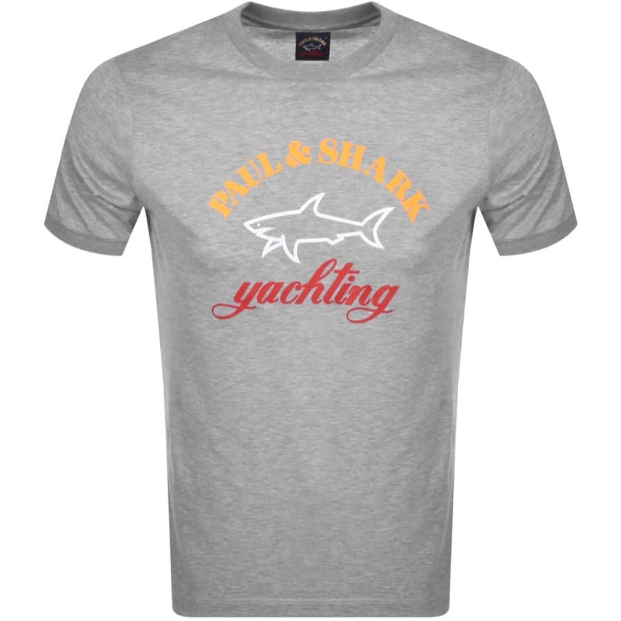 Image number 1 for Paul And Shark Logo T Shirt Grey