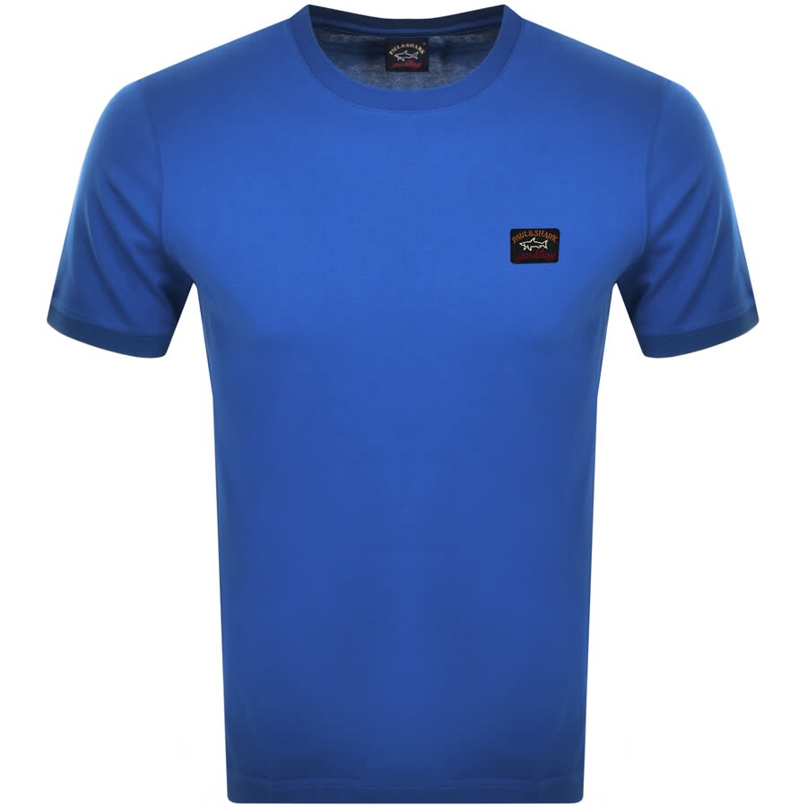 Image number 1 for Paul And Shark Short Sleeve Logo T Shirt Blue