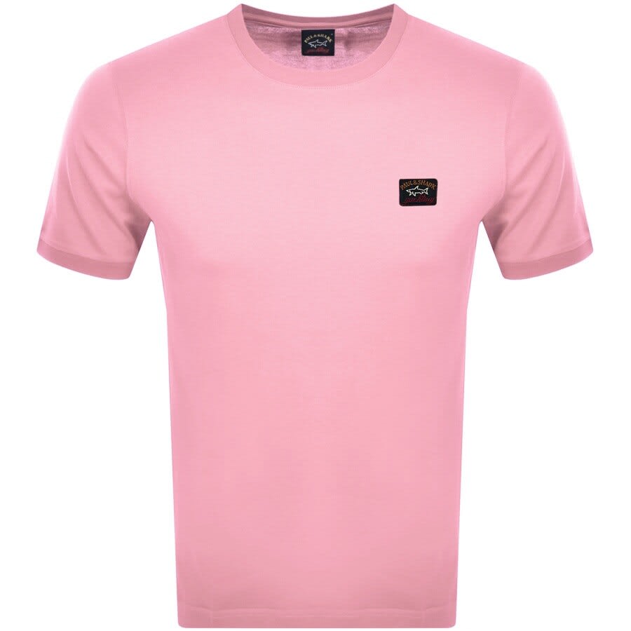Image number 1 for Paul And Shark Short Sleeved Logo T Shirt Pink