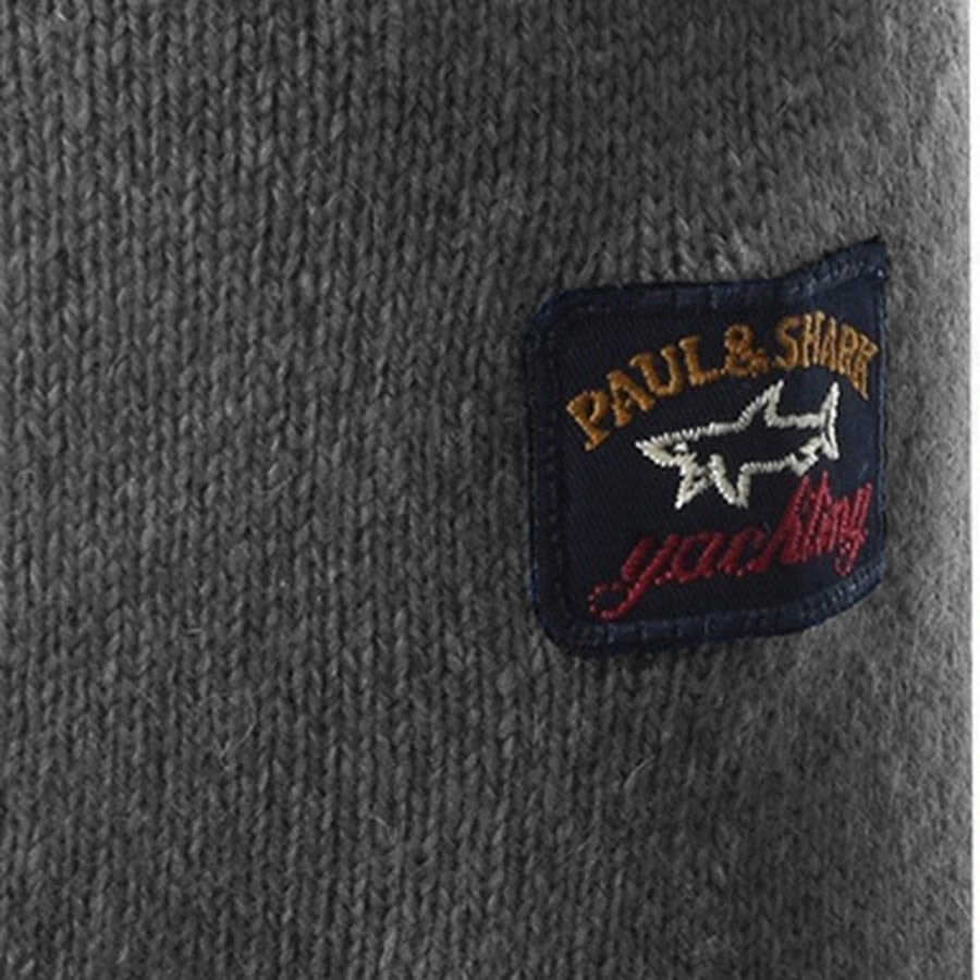 Image number 3 for Paul And Shark Lambswool Knit Jumper Grey