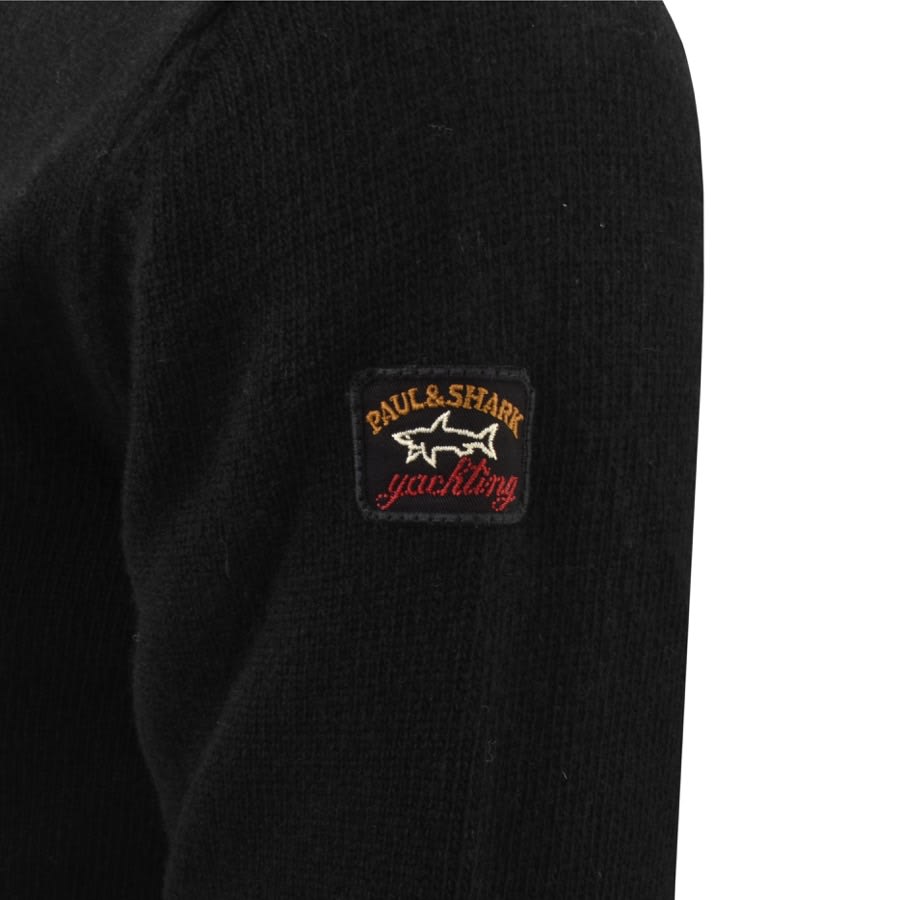 Image number 3 for Paul And Shark Lambswool Knit Jumper Black