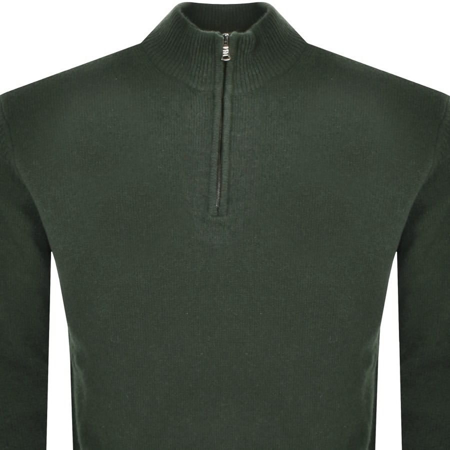 Image number 2 for Paul And Shark Knit Half Zip Jumper Green