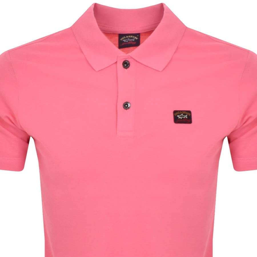 Image number 2 for Paul And Shark Short Sleeved Polo T Shirt Pink