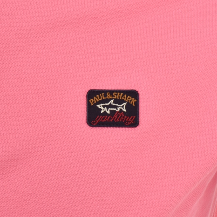 Image number 3 for Paul And Shark Short Sleeved Polo T Shirt Pink