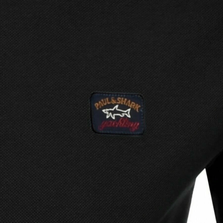 Image number 3 for Paul And Shark Long Sleeved Polo T Shirt Black