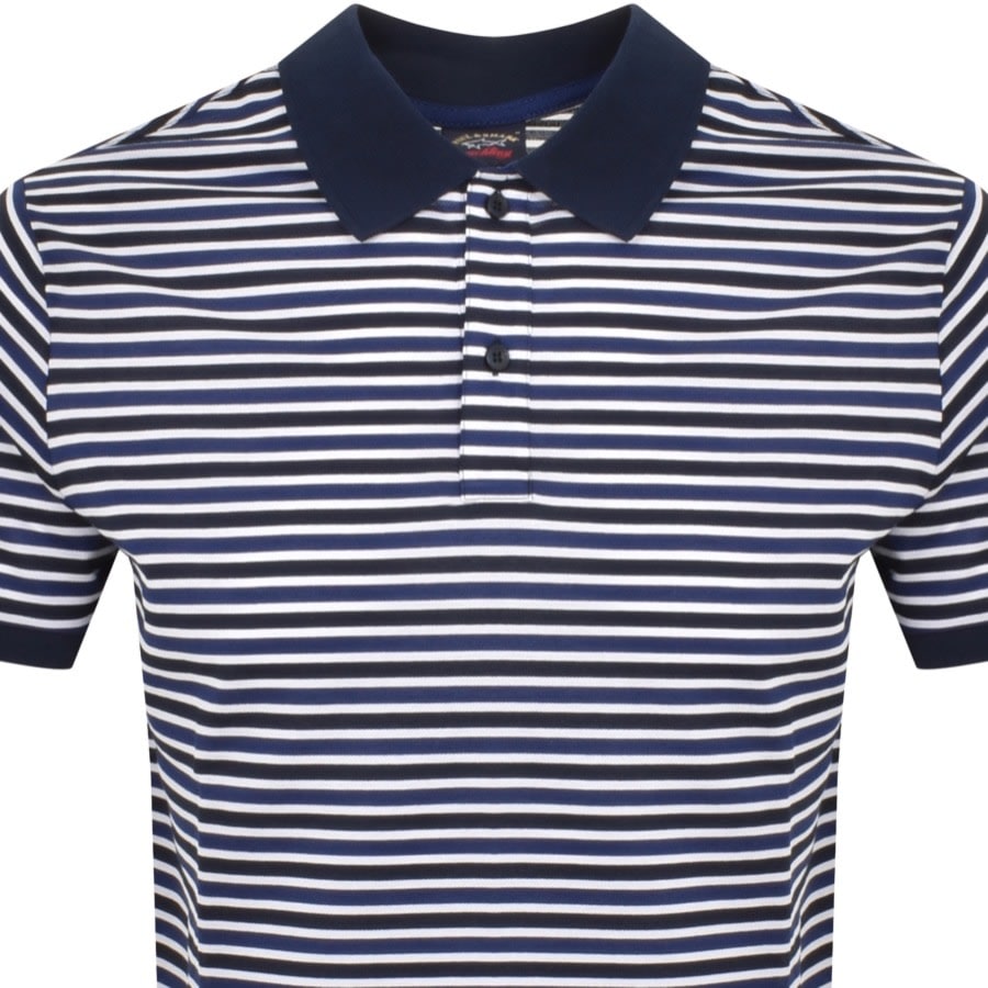 Image number 2 for Paul And Shark Striped Polo T Shirt White