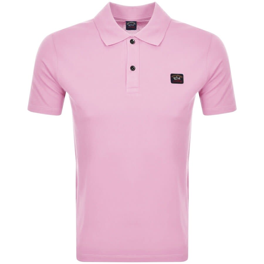 Image number 1 for Paul And Shark Short Sleeved Polo T Shirt Pink