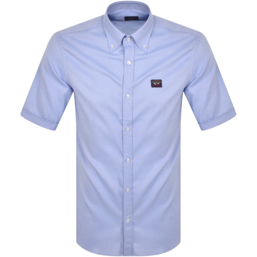 Image number 1 for Paul And Shark Cotton Short Sleeved Shirt Blue