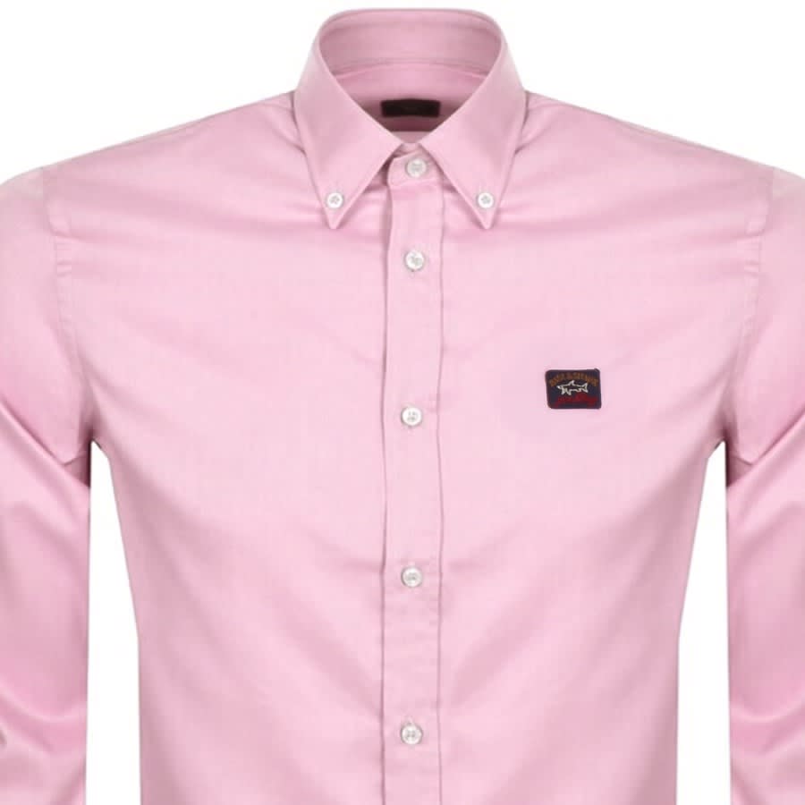 Image number 2 for Paul And Shark Cotton Long Sleeved Shirt Pink