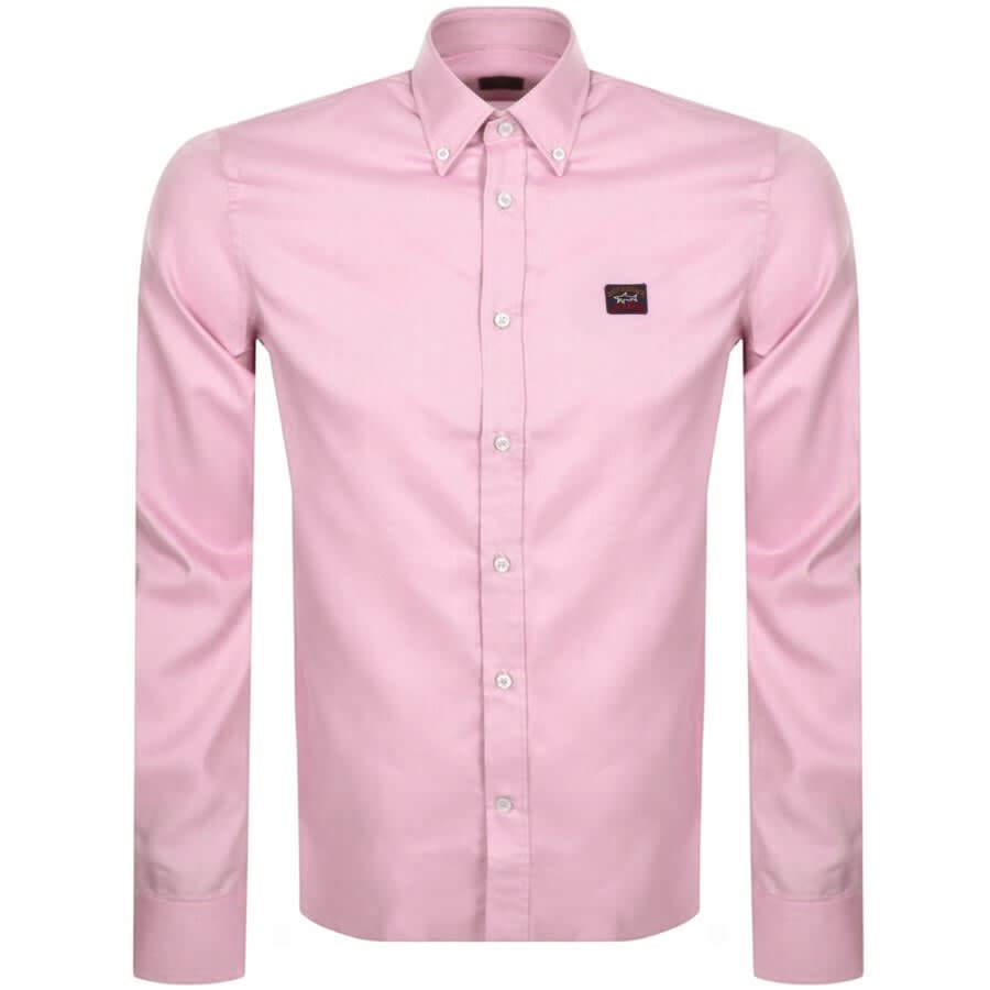 Image number 1 for Paul And Shark Cotton Long Sleeved Shirt Pink