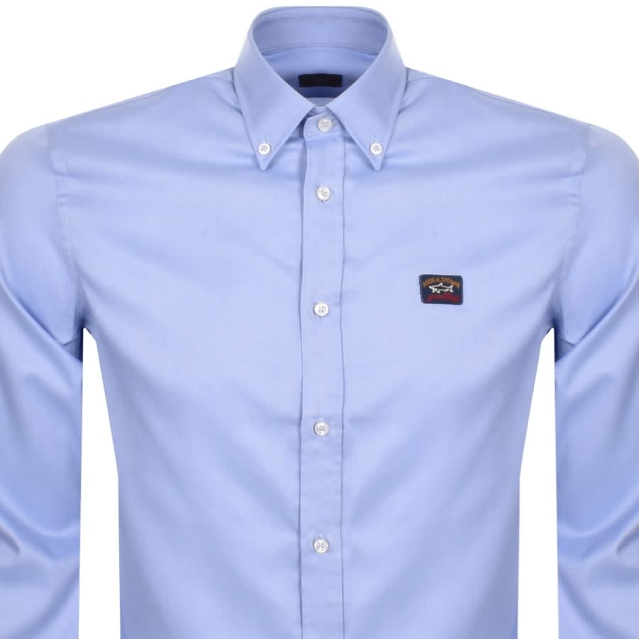 Image number 2 for Paul And Shark Cotton Long Sleeved Shirt Blue