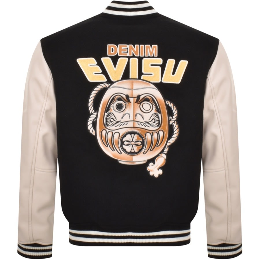 Evisu Varsity Jacket Black | Mainline Menswear
