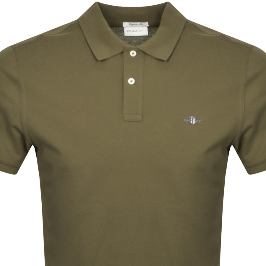 Gant Regular Mainline United Shield States Menswear Green Pique | Shirt T Polo