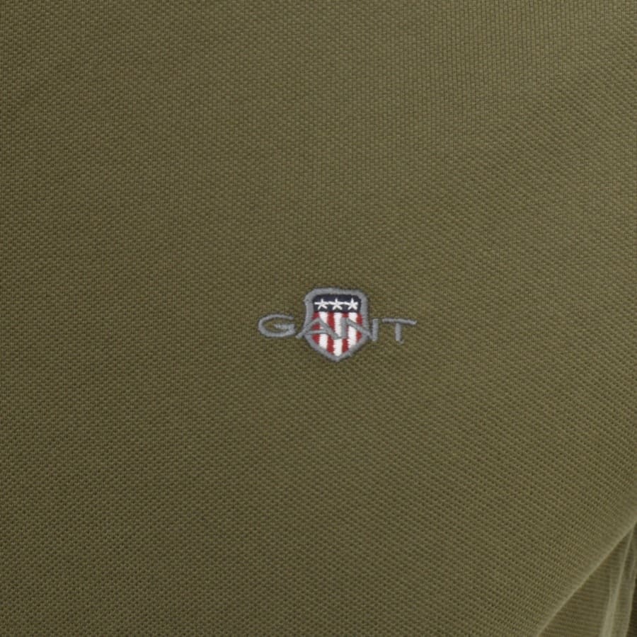 Gant Regular Green Polo States Shield Pique T | Menswear Mainline Shirt United