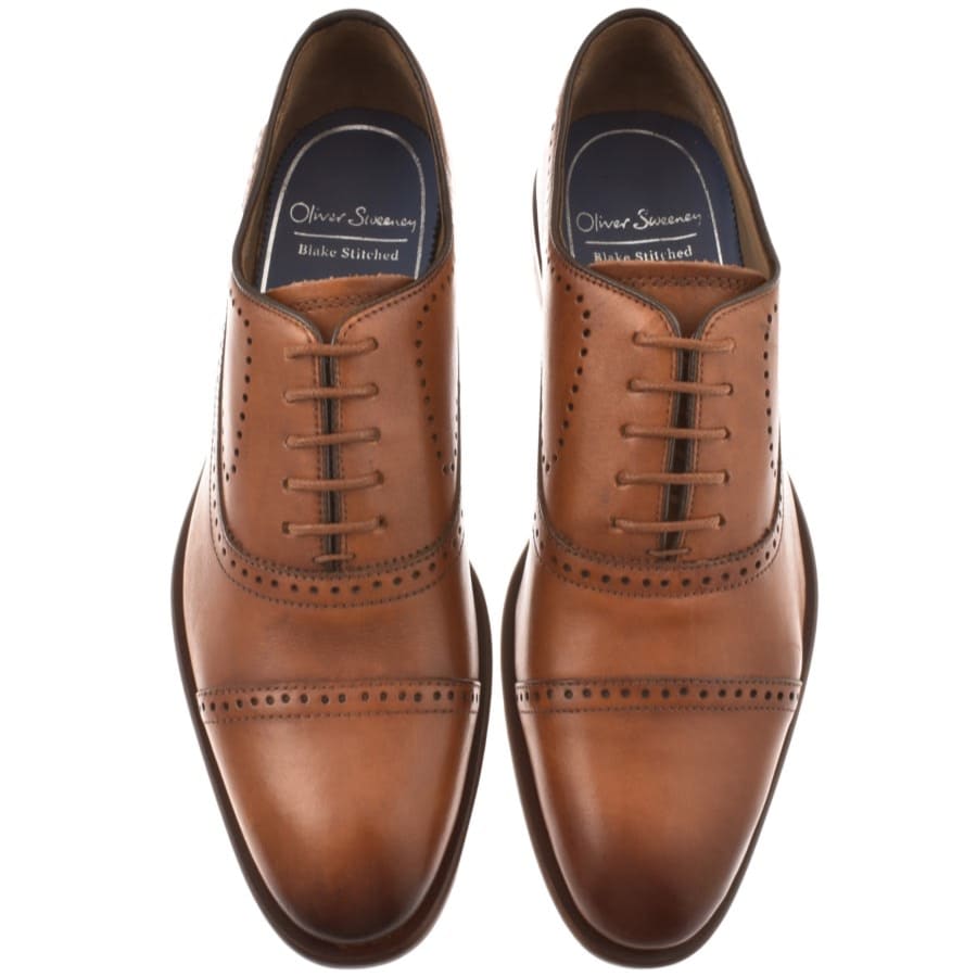 Image number 3 for Oliver Sweeney Mallory Brogue Shoes Brown
