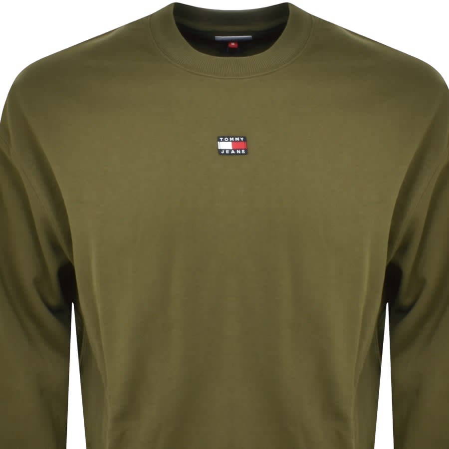 Image number 2 for Tommy Jeans Badge Sweatshirt Green