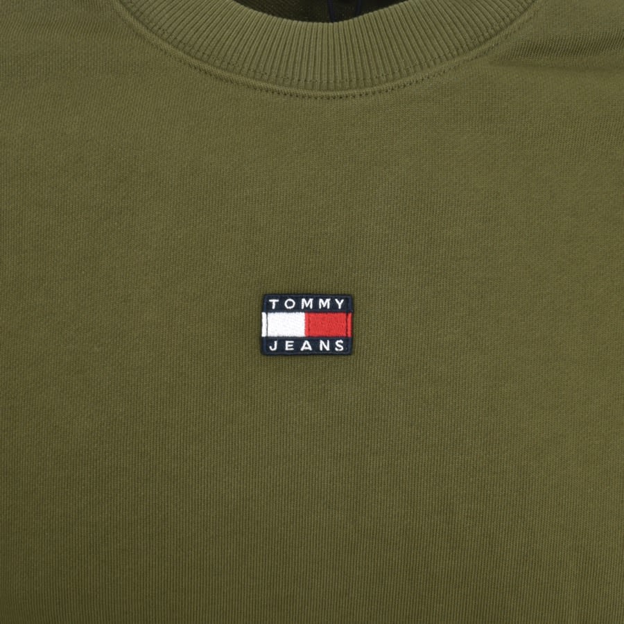 Image number 3 for Tommy Jeans Badge Sweatshirt Green