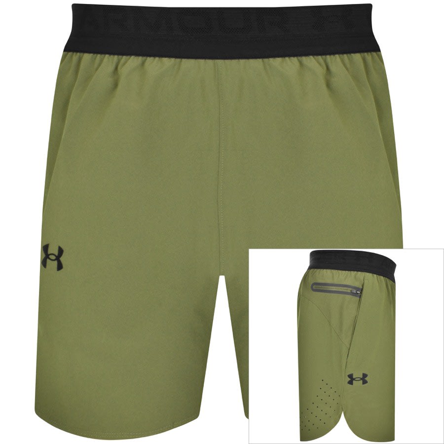 Image number 1 for Under Armour Peak Woven Shorts Green