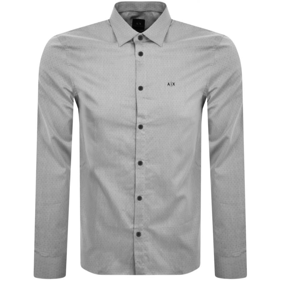 Armani Exchange Long Sleeve Shirt Grey | Mainline Menswear
