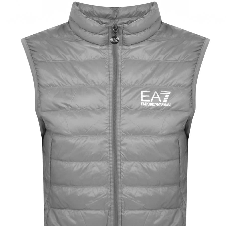 Image number 2 for EA7 Emporio Armani Quilted Gilet Grey