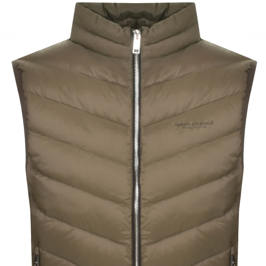 Image number 2 for Armani Exchange Down Gilet Khaki