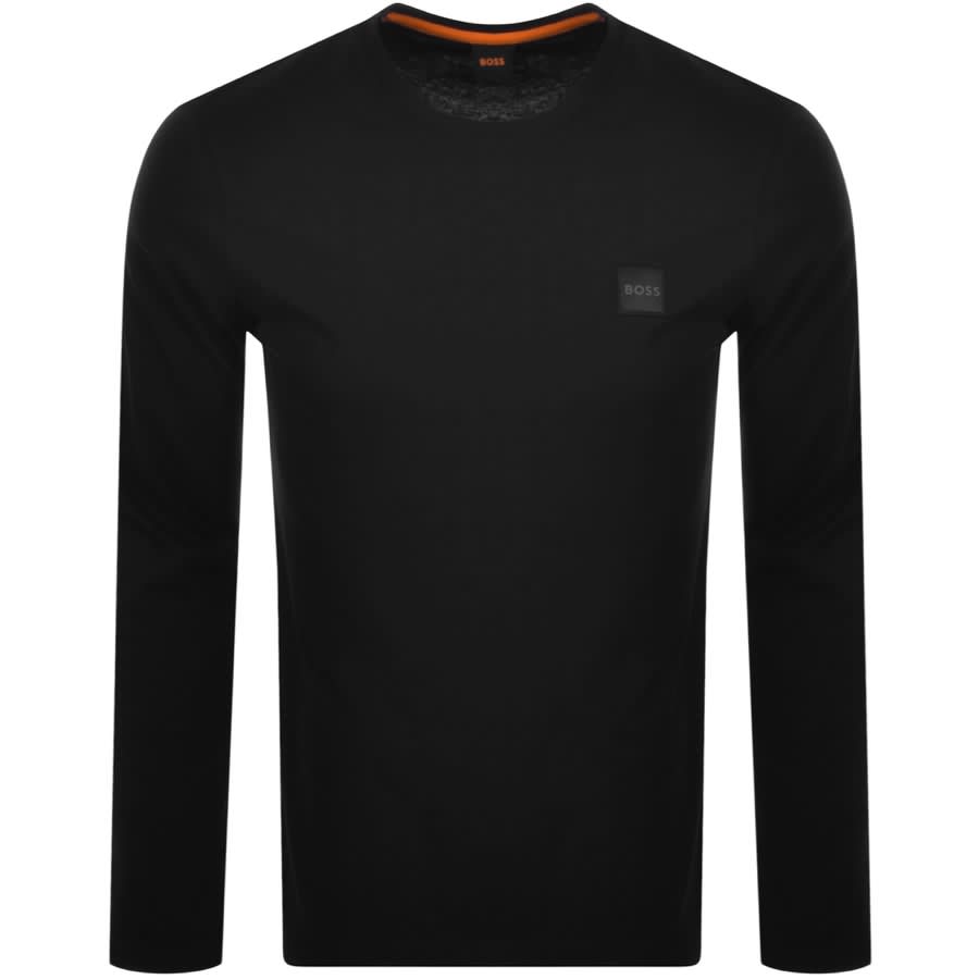 Image number 1 for BOSS Tacks Long Sleeve Logo T Shirt Black