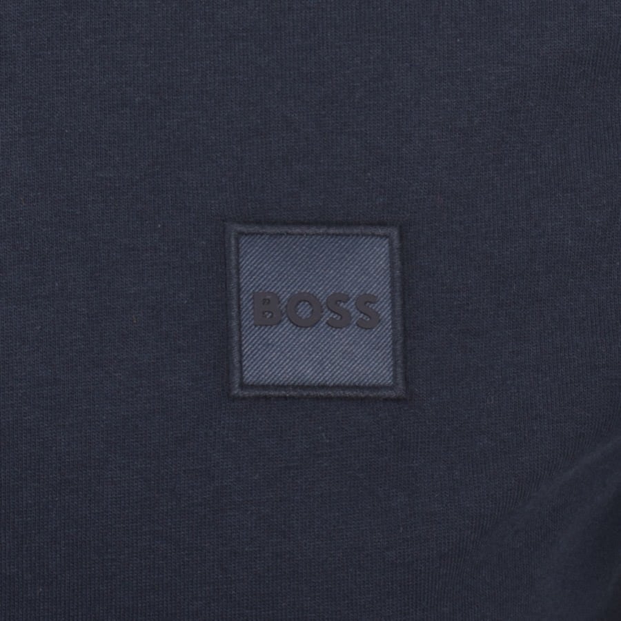 Image number 3 for BOSS Tacks Long Sleeve Logo T Shirt Navy