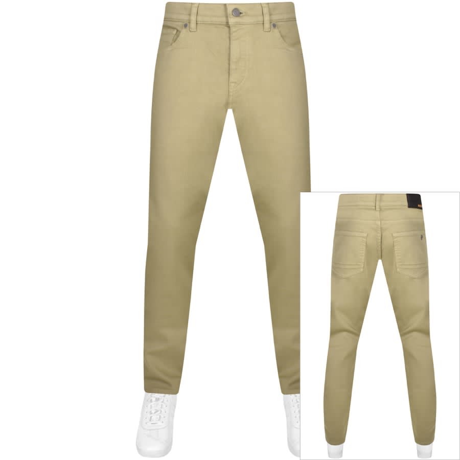 Image number 1 for BOSS Delaware Slim Fit Jeans Khaki
