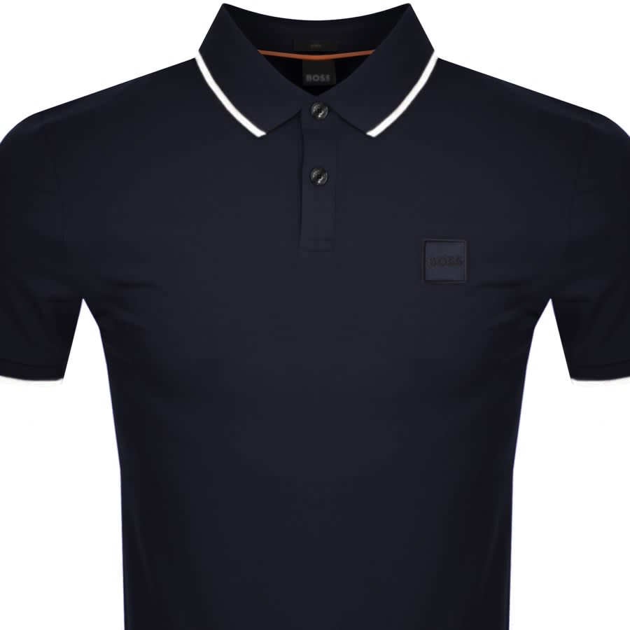 BOSS Passertip Polo T Shirt Navy | Mainline Menswear