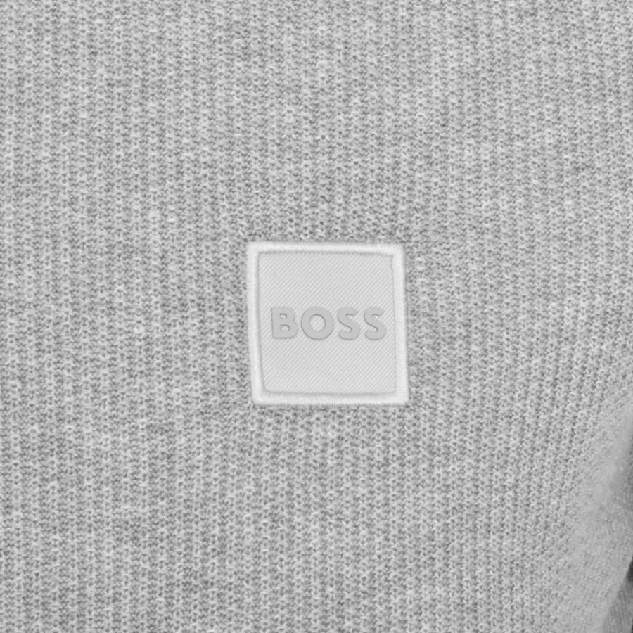 Image number 3 for BOSS Kesom Knit Jumper Grey
