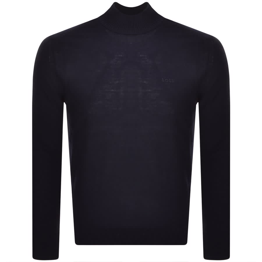 Image number 1 for BOSS Avac M Knit Jumper Navy