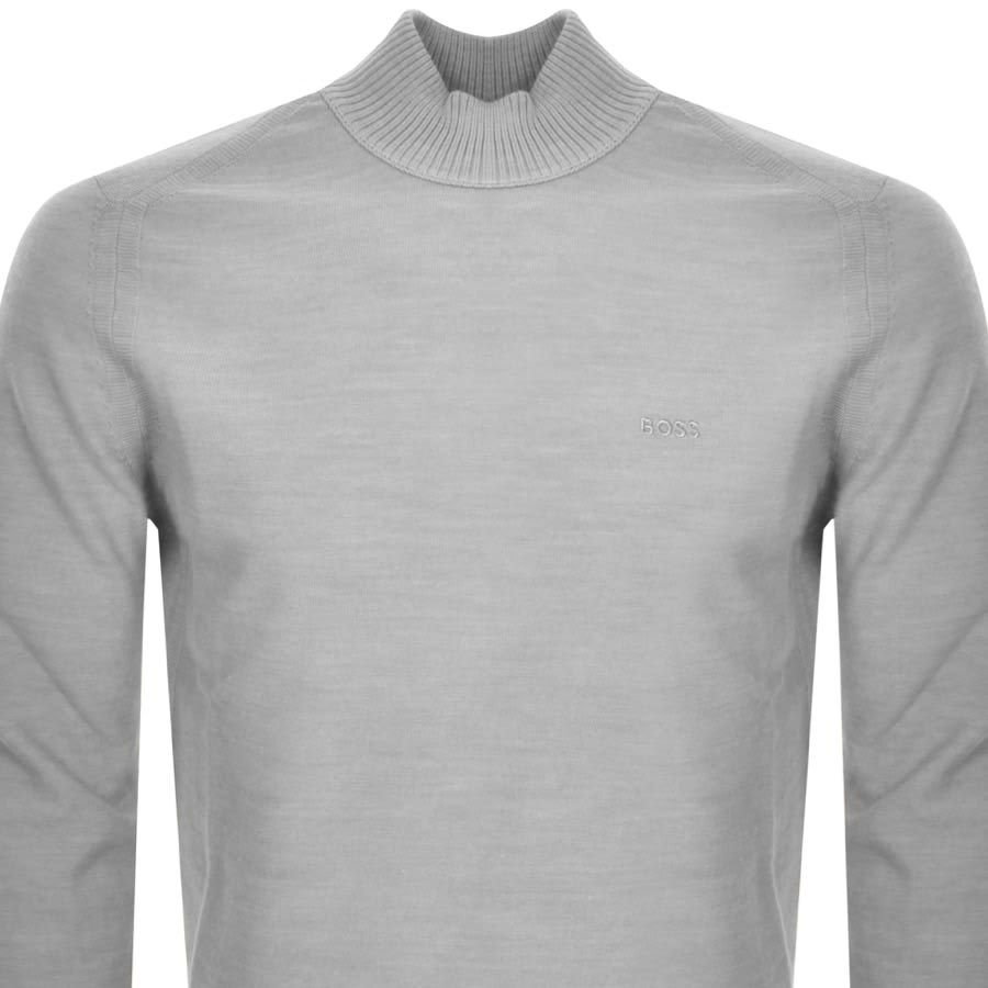 Image number 2 for BOSS Avac M Knit Jumper Grey