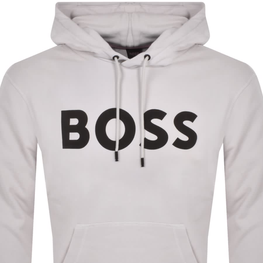 Image number 2 for BOSS We Basic Logo Hoodie Grey