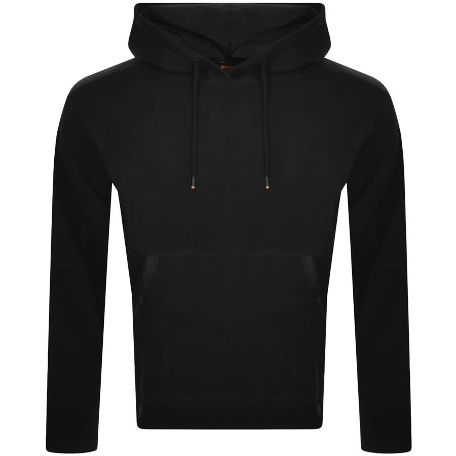 Image number 1 for BOSS Wenylon Pullover Hoodie Black