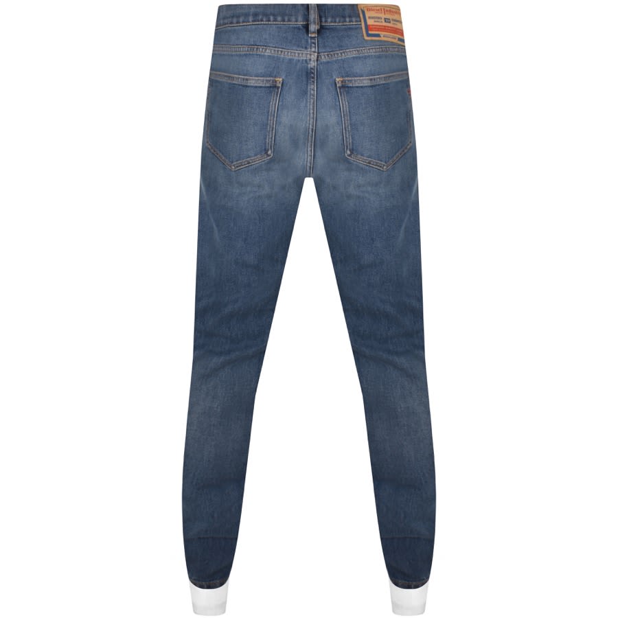 Image number 2 for Diesel D Strukt Slim Fit Mid Wash Jeans Blue