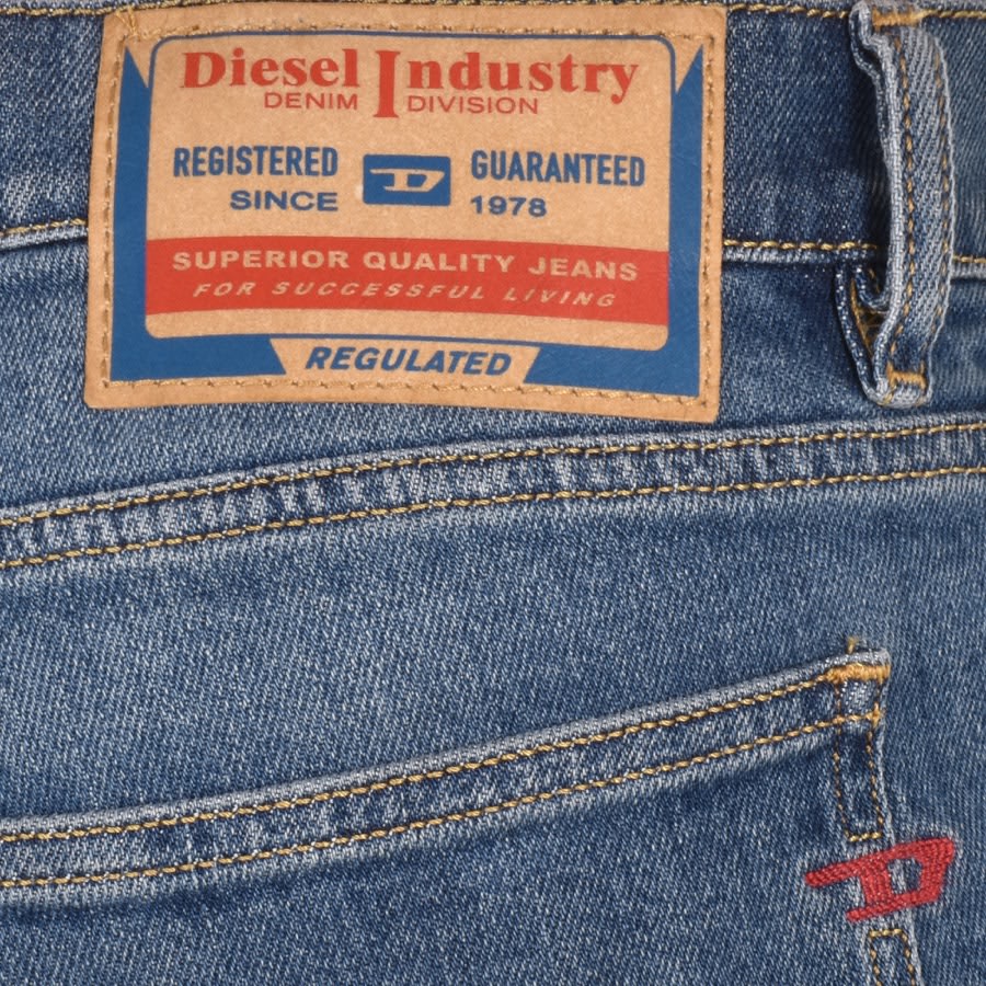 Image number 3 for Diesel D Strukt Slim Fit Mid Wash Jeans Blue