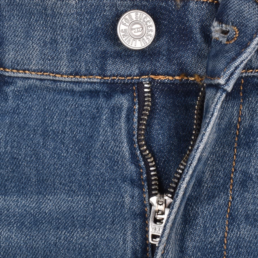 Image number 5 for Diesel D Strukt Slim Fit Mid Wash Jeans Blue