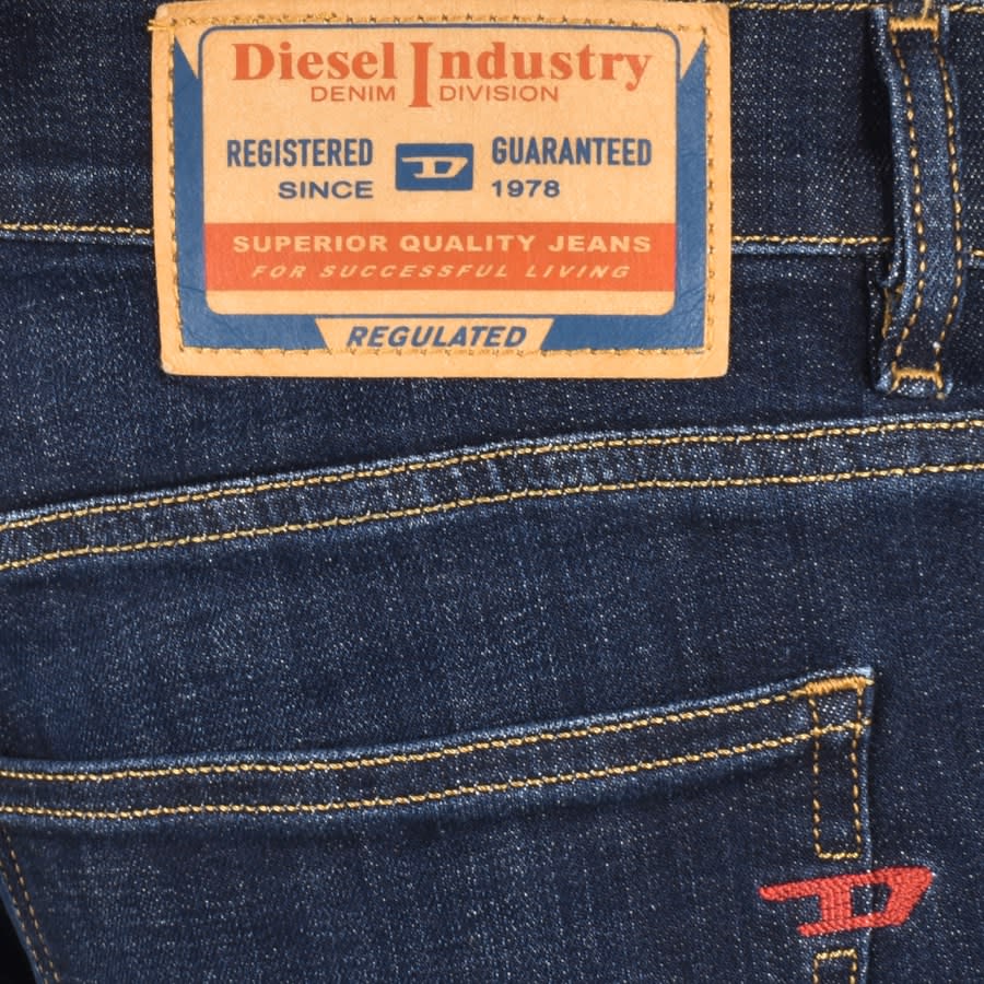 Image number 3 for Diesel D Strukt Slim Fit Dark Wash Jeans Blue