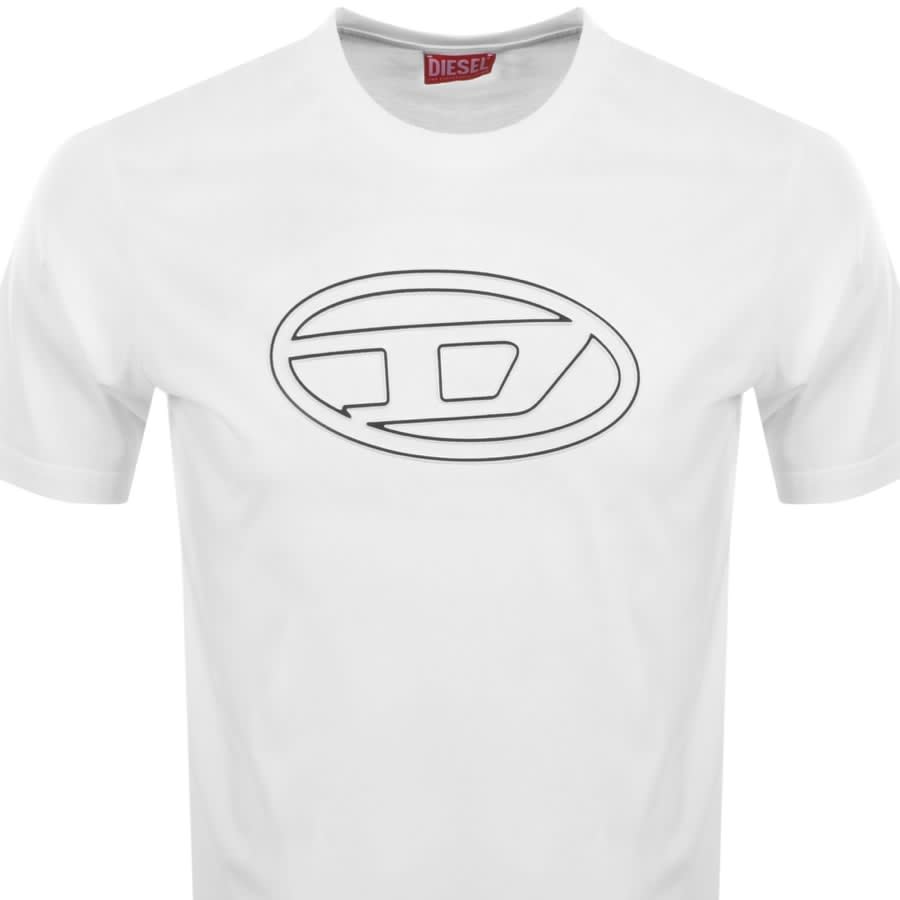 Image number 2 for Diesel T Just Bigoval T Shirt White