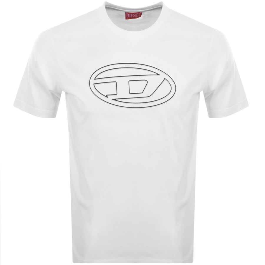 Image number 1 for Diesel T Just Bigoval T Shirt White