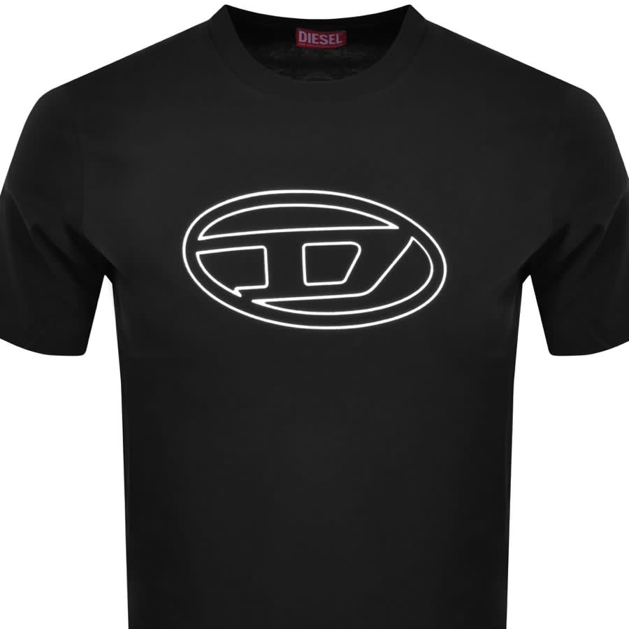 Image number 2 for Diesel T Just Bigoval T Shirt Black