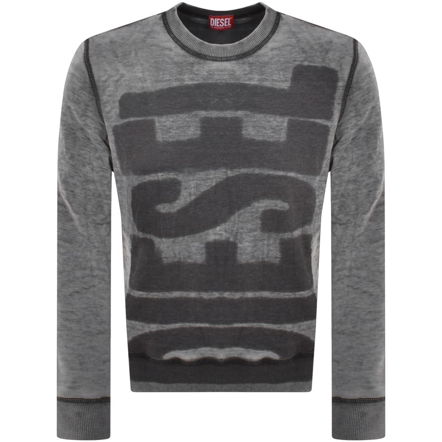 Image number 2 for Diesel S Ginn L1 Sweatshirt Grey