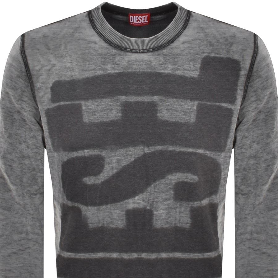 Image number 3 for Diesel S Ginn L1 Sweatshirt Grey