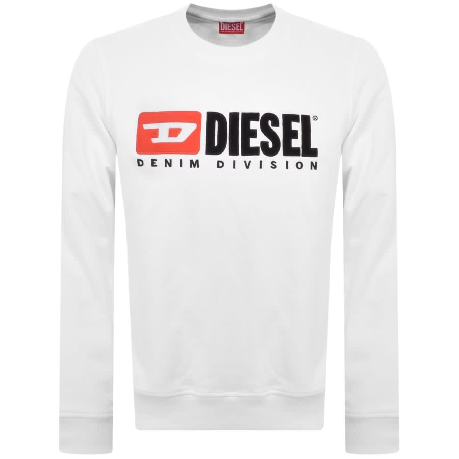 Image number 1 for Diesel S Ginn Logo Sweatshirt White