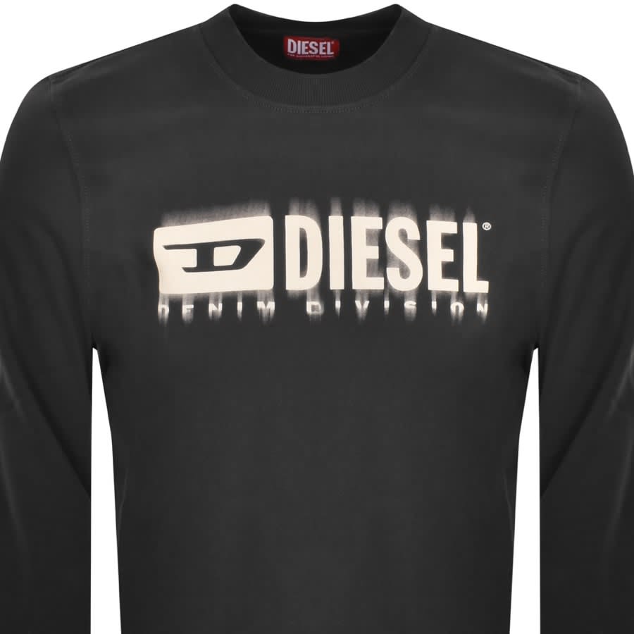 Image number 2 for Diesel S Ginn L8 Logo Sweatshirt Grey