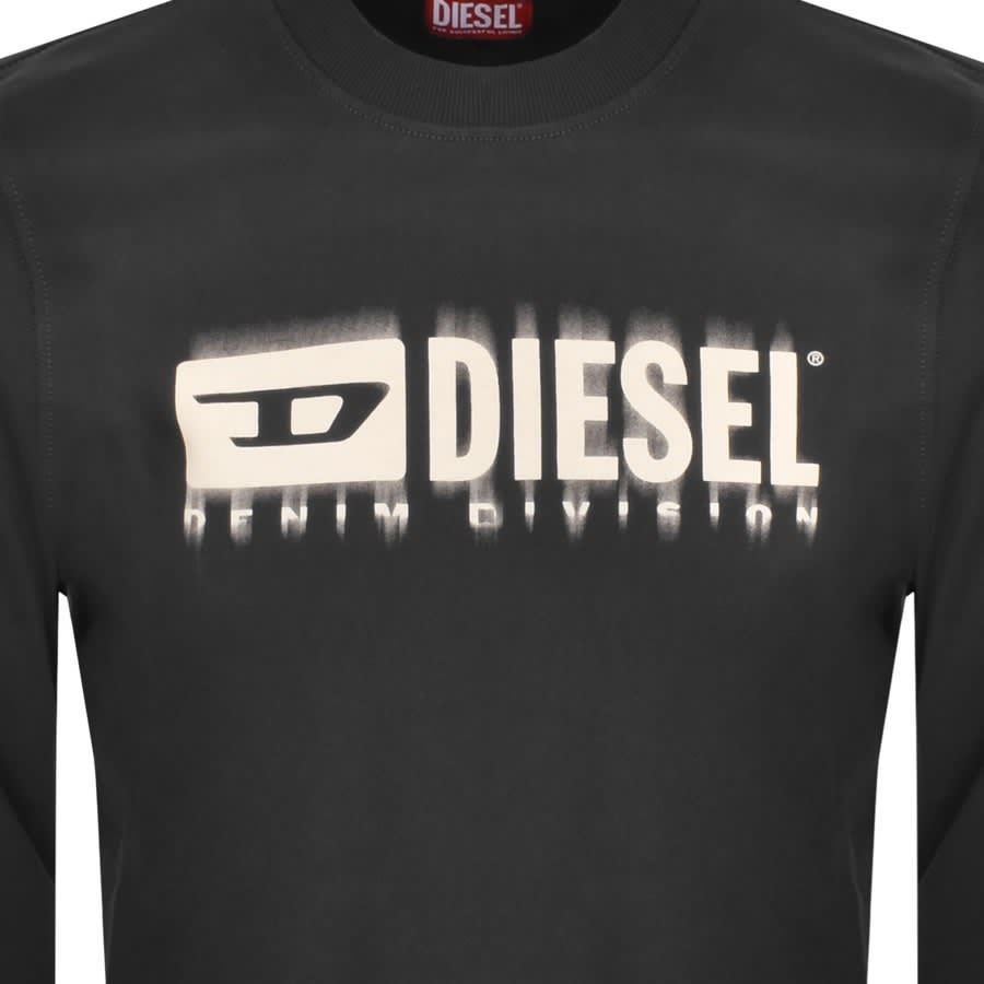 Image number 3 for Diesel S Ginn L8 Logo Sweatshirt Grey