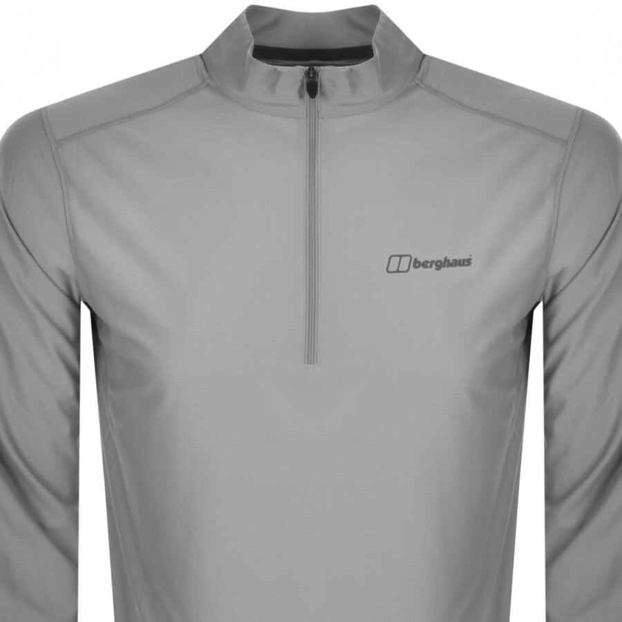Image number 2 for Berghaus Base Tech Half Zip Sweatshirt Grey