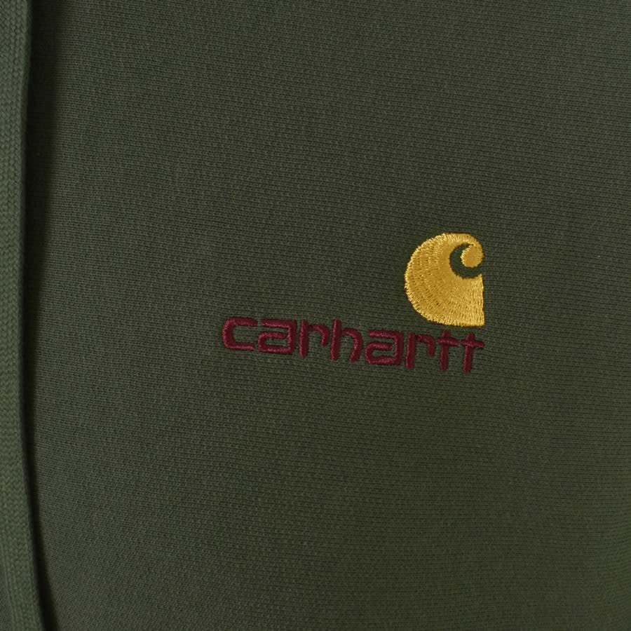 Image number 3 for Carhartt WIP Logo Hoodie Green
