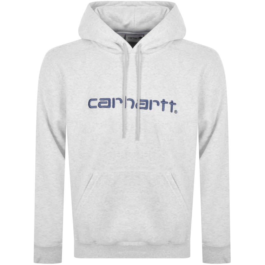 Image number 1 for Carhartt WIP Logo Hoodie Grey